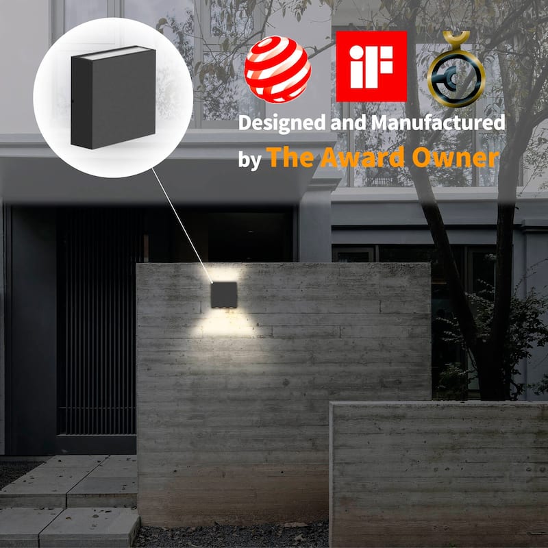 Inowel Wall Light Outdoor LED Lamp Sconce Lantern 6W 360Lm