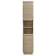 preview thumbnail 8 of 8, Render Tall Narrow Faux Travertine Linen Storage Cabinet