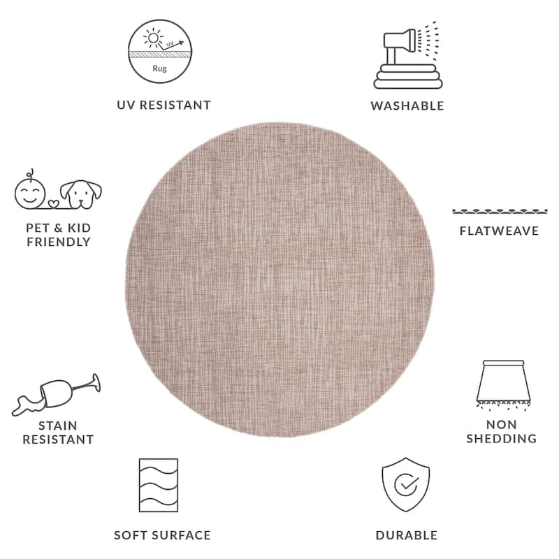 SAFAVIEH Courtyard Consilia Outdoor Waterproof Patio Backyard Rug