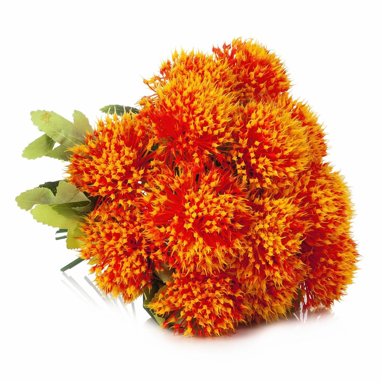 Enova Home Artificial Greenery Fake Flowers Arrangement in Clear Glass