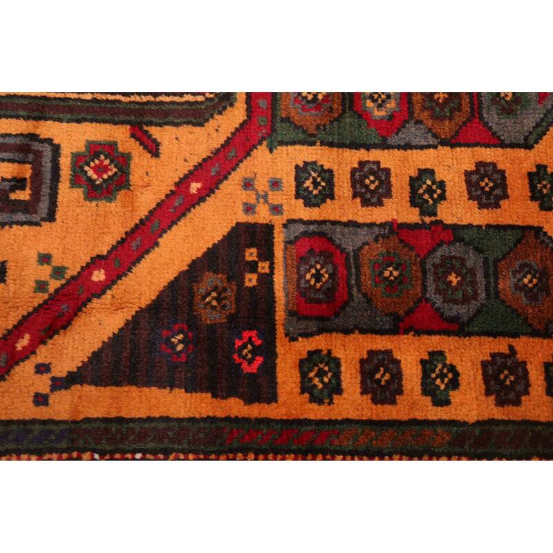 ECARPETGALLERY Hand-knotted Teimani Light Orange Wool Rug - 3'3 x 6'1