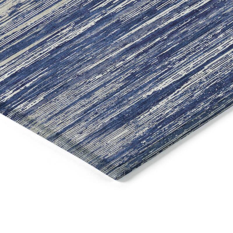 HomeRoots Striped Transitional Rectangle Outdoor Rug