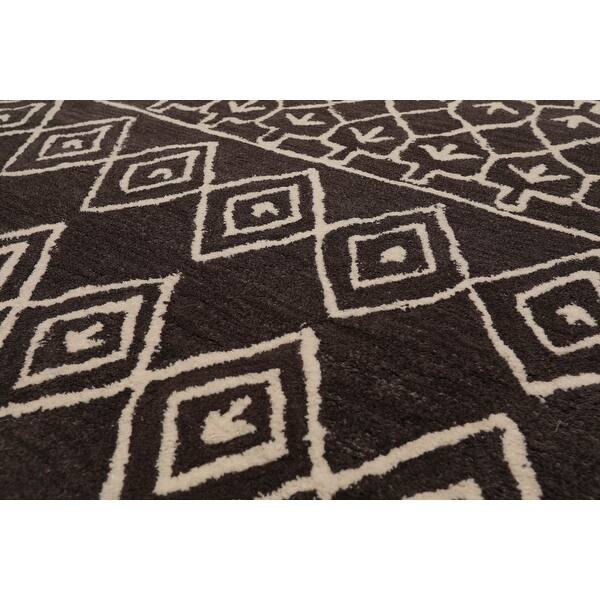 Carpet. Modern Geo 10' X 14' Grey Color Hand Tufted Modern Design 100% Wool Area Rug Carpet. Modern Geo 10' X 14' Grey Color Hand Tufted Modern Design 100% Wool Area Rug