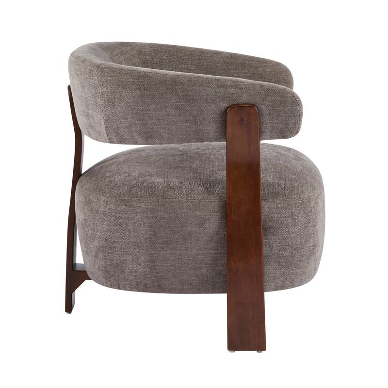 Christopher Knight Home - Accent Arm Chair Modern Upholstered Chair with Bent Wood Legs