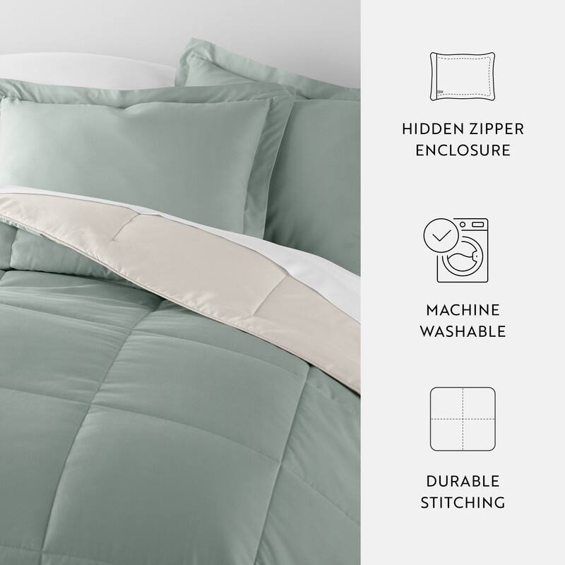 Soft Essentials All-season Down Alternative Reversible Lightweight Comforter Set