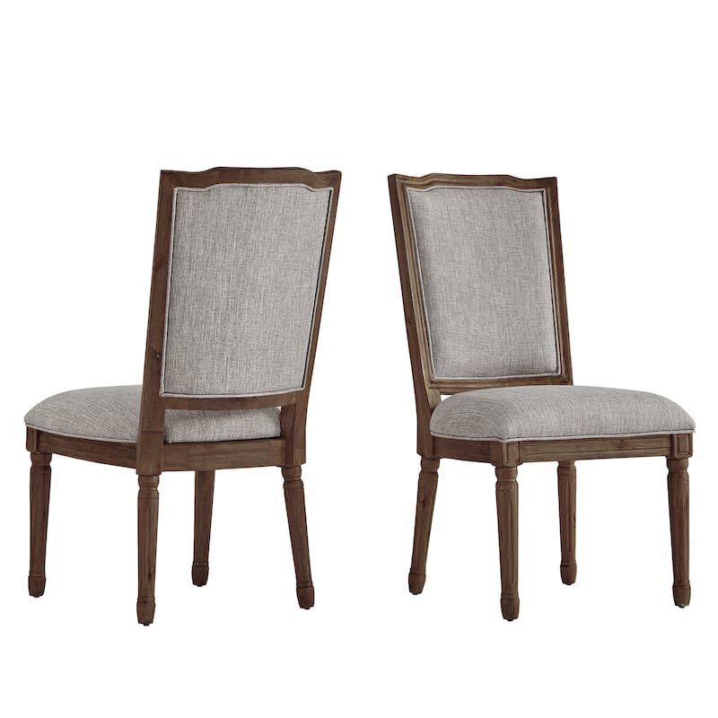 Deana Ornate Linen Dining Chairs (Set of 2) by iNSPIRE Q Artisan