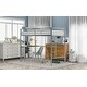 preview thumbnail 3 of 7, Silver Metal Loft Bed with Desk & Guardrails