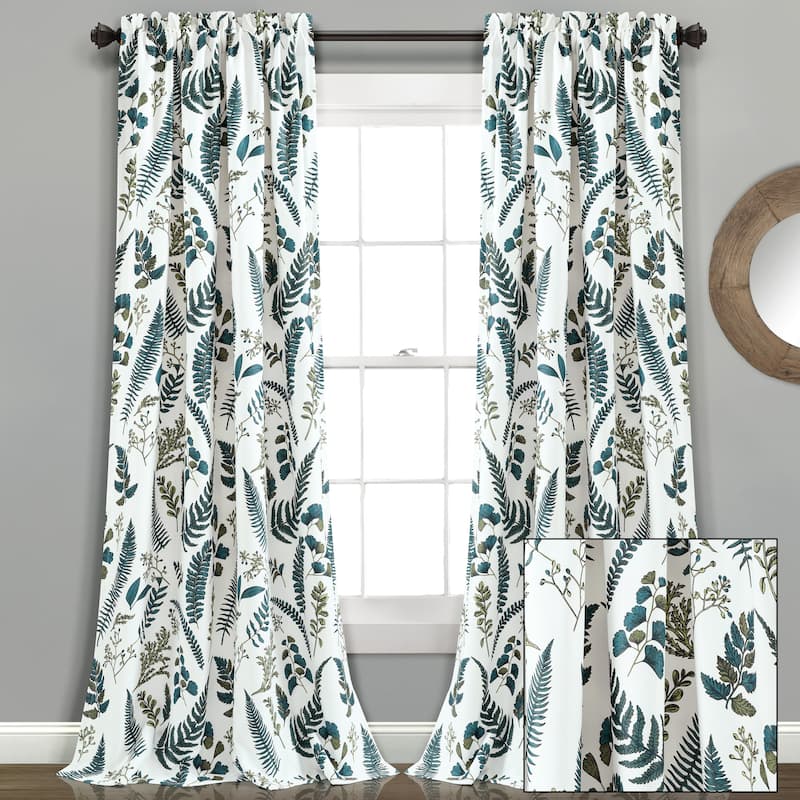 Lush Decor Devonia Allover Light Filtering Window Curtain Panel Pair