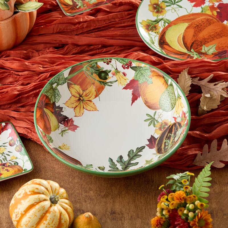 Certified Harvest Fields Serving Bowl 13" x 3" - 13.00"W x 13.00"D x 2.00"H