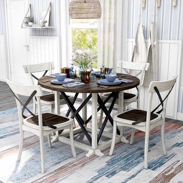 White round shop farmhouse dining table