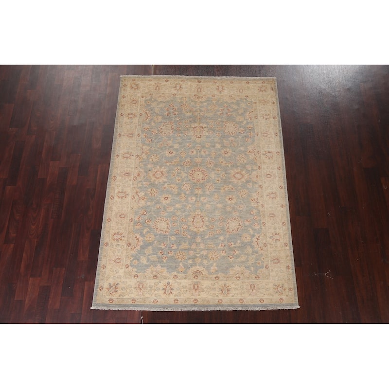 Vegetable Dye Traditional Ziegler Oriental Wool Area Rug Hand-knotted - 4'11" x 6'11"