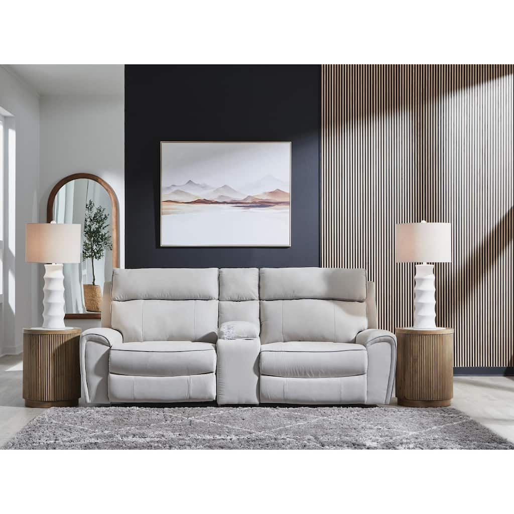 Signature Design by Ashley Grafton Pike Gray 3-Piece Power Reclining Sectional - 97" W x 41" D x 43" H