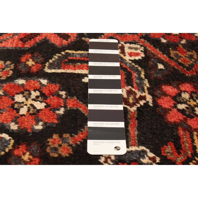 ECARPETGALLERY Hand-knotted Andelz Black Wool Rug - 3'5 x 9'9