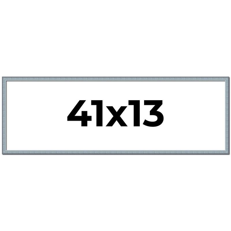 41x13 Frame Rustic Sky Blue Solid Wood Picture Frame | 0.75 Inch