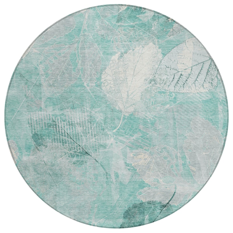 HomeRoots Floral Transitional Rectangle Outdoor Rug
