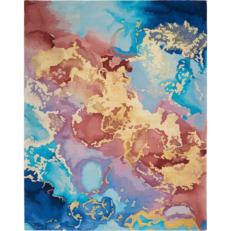 Nourison Prismatic Radiant Carved Modern Abstract Area Rug