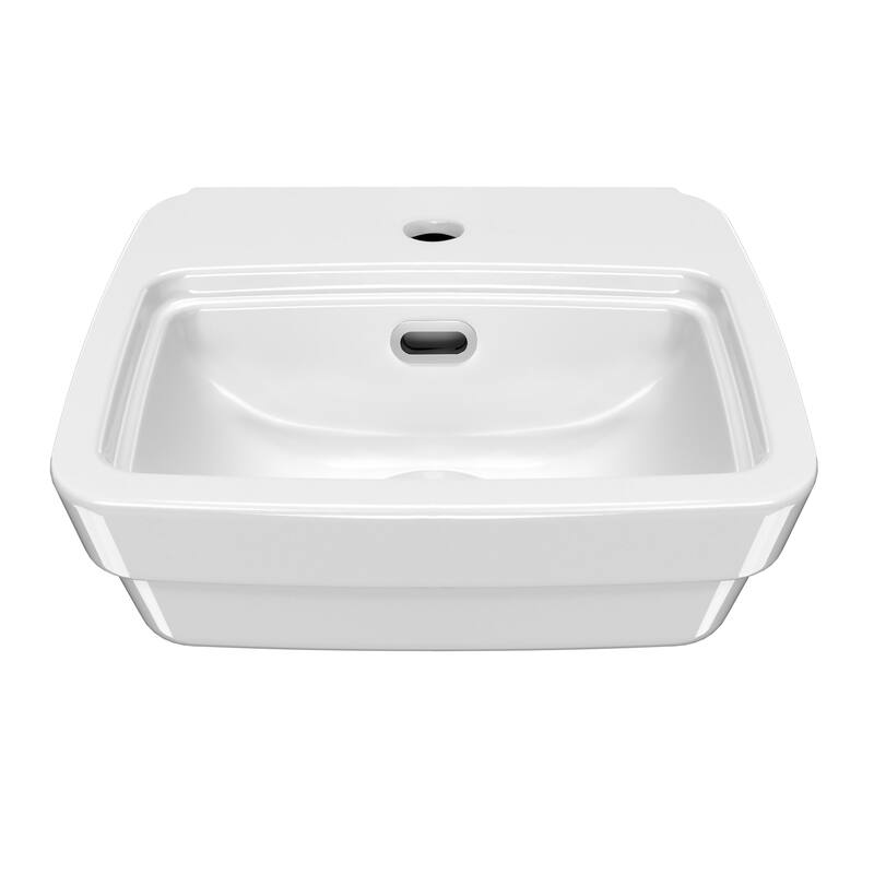 Whitehaus B-EVO14 13-3/8" Rectangular Vitreous China Wall Mounted
