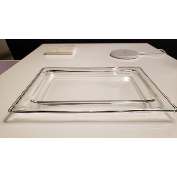 Majestic Gifts Clear Glass Serving Tray - Overstock - 16417516