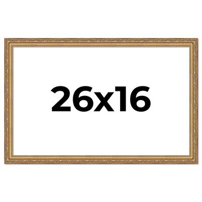 26x16 Frame Red Solid Wood Picture Frame Width 1.75 Inches | Interior Frame Depth 1 13/16 Inches