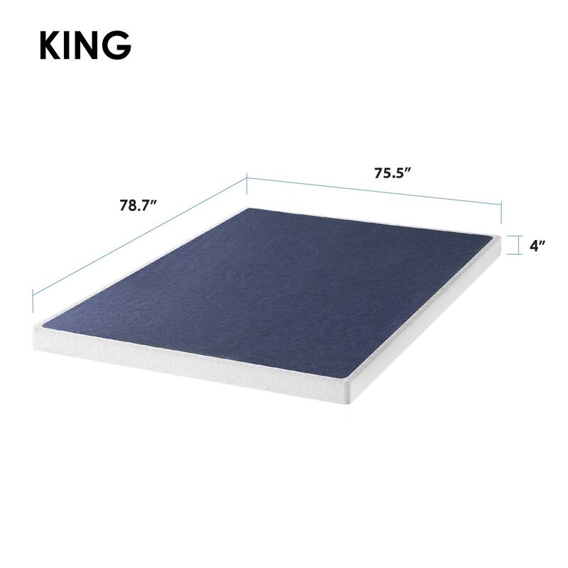 4 Inch and 7.5 Inch Metal Box Spring Mattress Support with Wood Slats