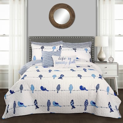 Lush Decor Rowley Birds 7 Piece Quilt Set