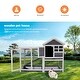 48.3in Wooden Chicken Coop Bunny Hutch Poultry Cage Habitat - Bed Bath ...
