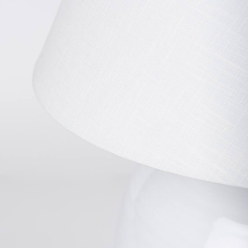 Mehdi Cream Ceramic w/Cream Fabric Shade Table Lamp