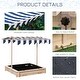 preview thumbnail 7 of 8, Outsunny Wooden Kids Sandbox with Cover, Foldable Bench Seats