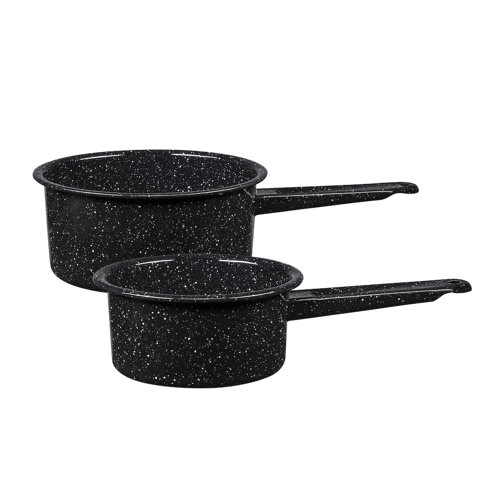 Granite Ware Set of 2 Saucepans