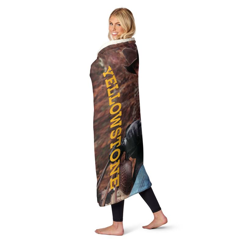 Paramount Yellowstone Rip Dutton Ranch Silk Touch Sherpa Throw Blanket