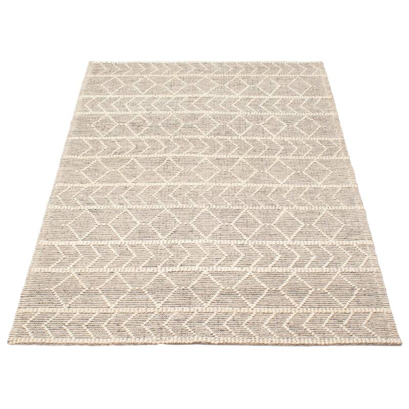 ECARPETGALLERY Braid weave Sienna Grey Wool Rug - 5'0 x 8'0