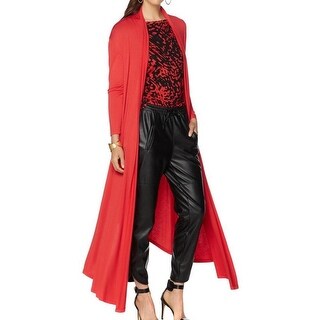 red maxi cardigan