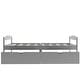 preview thumbnail 12 of 16, Exquisite and Simple Design Wood Platform Bed with Two Drawers, Space-saving,Safety Guaranteed, Grey