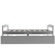 preview thumbnail 12 of 16, Twin Size Wood Platform Bed with Two Drawers, Grey