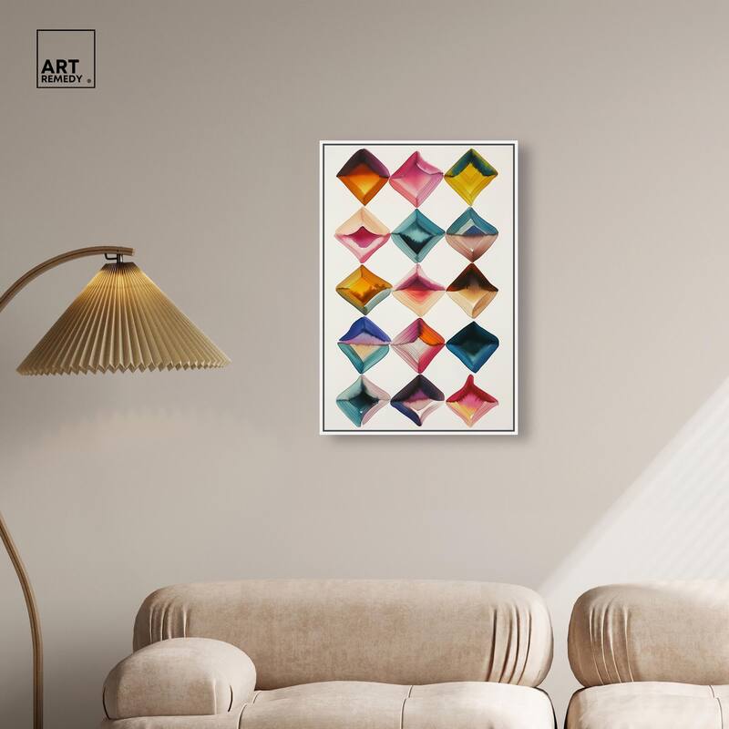 Diamond Grid Canvas by Art Remedy