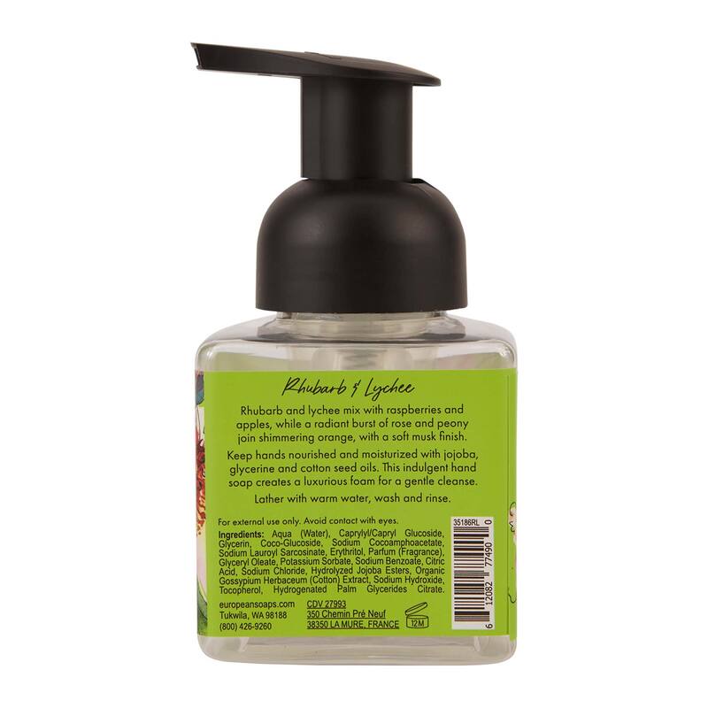 Pre de Provence Le Jardin - Foaming Soap 250Ml- Rhubarb & Lychee