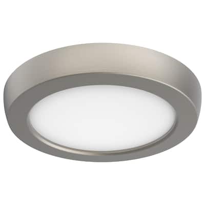 Blink Pro 9W 5in LED Fixture CCT Selectable Round Shape Brushed Nickel Finish 120V - Brushed Nickel