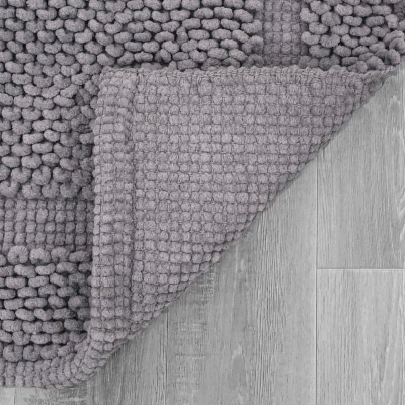 Sophie Border Ultra-plush Chenille Non-Slip Cotton Bath Mat