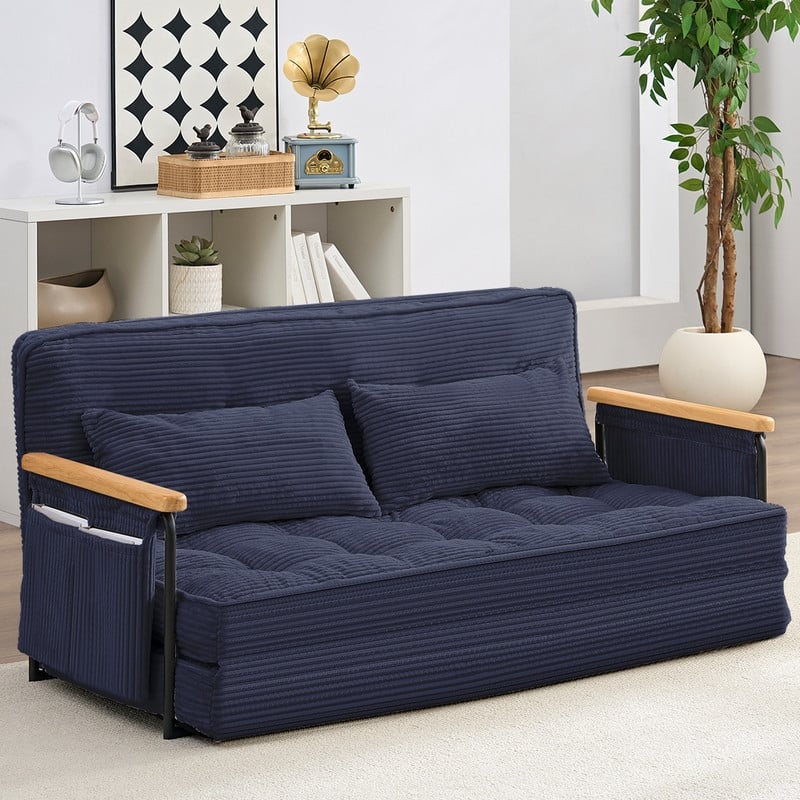 Mixoy Muti-Functional Folding Floor Sofa Bed,3-Seater,2-Seater,1-Seater Lazy Futon Sofa with 6 Position Adjustable Backrest