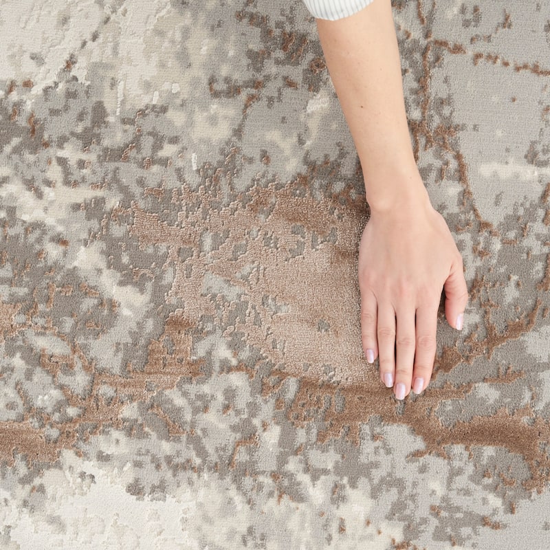 Nourison Desire Indoor only Grey Abstract Area Rug