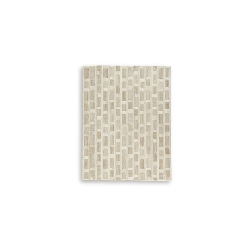 Signature Design by Ashley Lisgrove Brown/White Area Rug