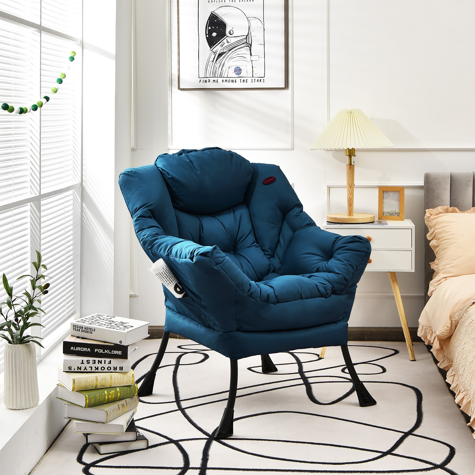 Modern Lazy Chair Accent Lounge Chair Single Sofa Chair