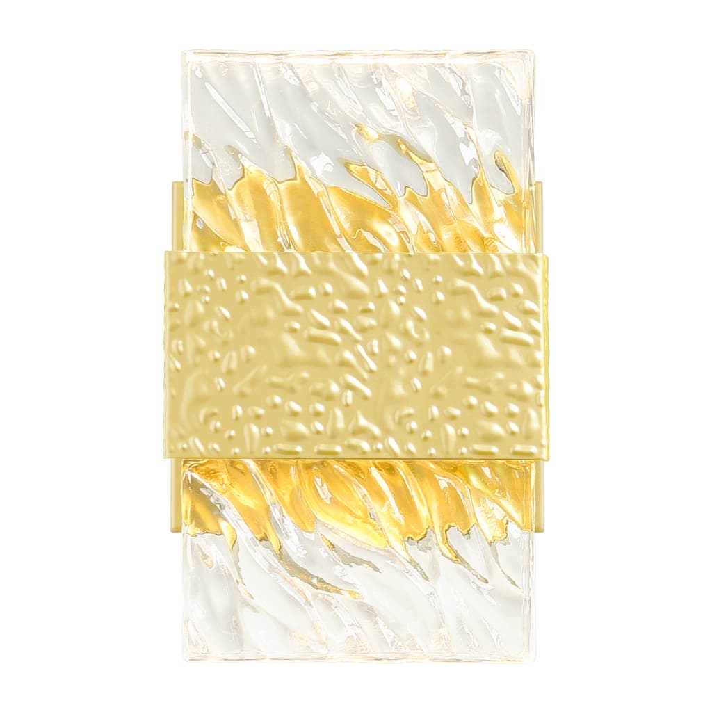 Carolina Integrated LED 5in Gold Leaf Wall Sconce - Gold Leaf