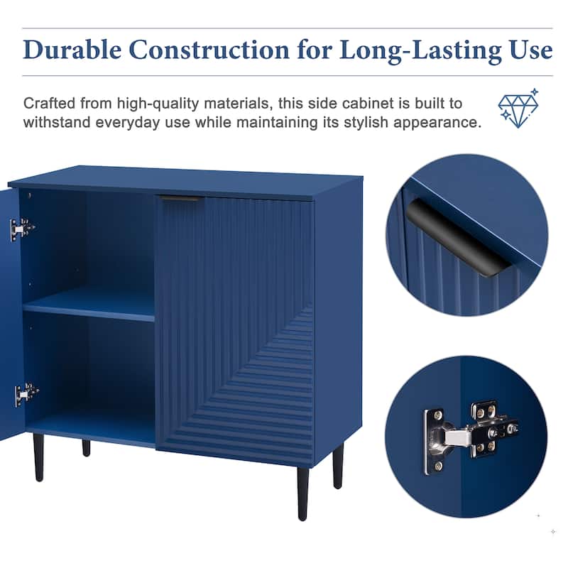 Modern Storage Cabinet with Adjustable Shelves, Buffet Cabinets Large Sideboard w/ 3 Drawers, 2 Door for Kitchen, Entryway