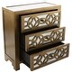 preview thumbnail 18 of 28, Silver Orchid Fonda Glam Mirrored Cutout 3-drawer Chest