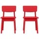 preview thumbnail 43 of 68, Modern Mini Kids Outdoor Dining Chair (Set of 2) Red