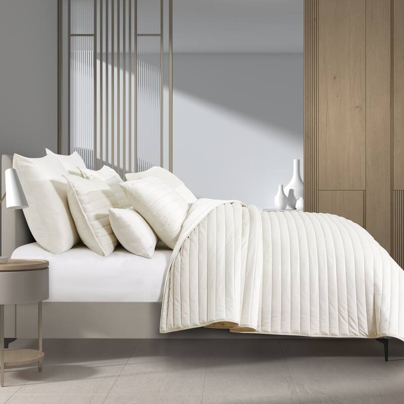 Valencia Quilt Set - Twin - Twin XL - Cream