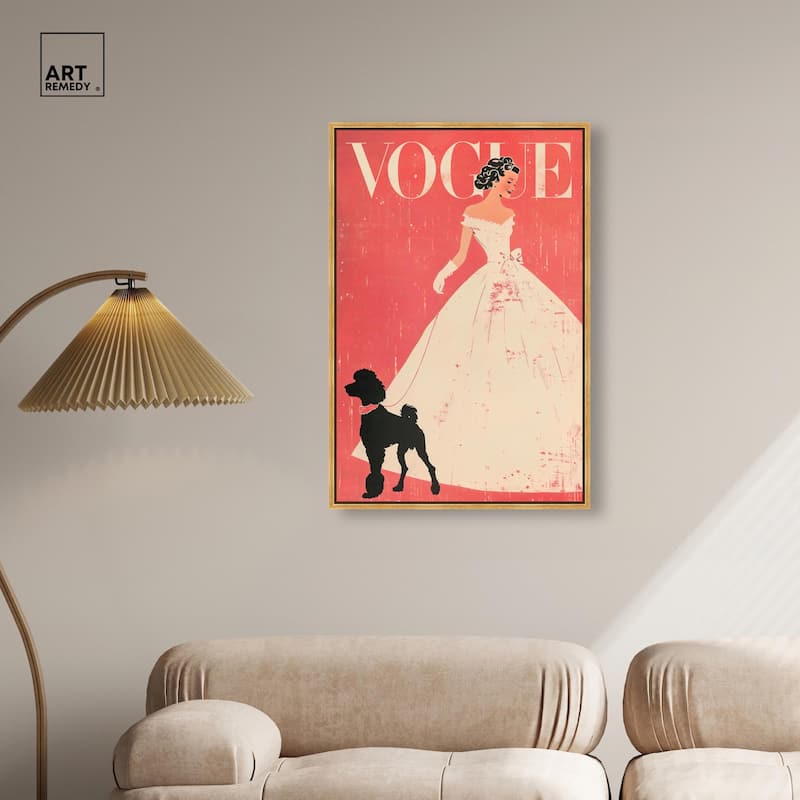 Red and Ivory Cover Canvas by Art Remedy