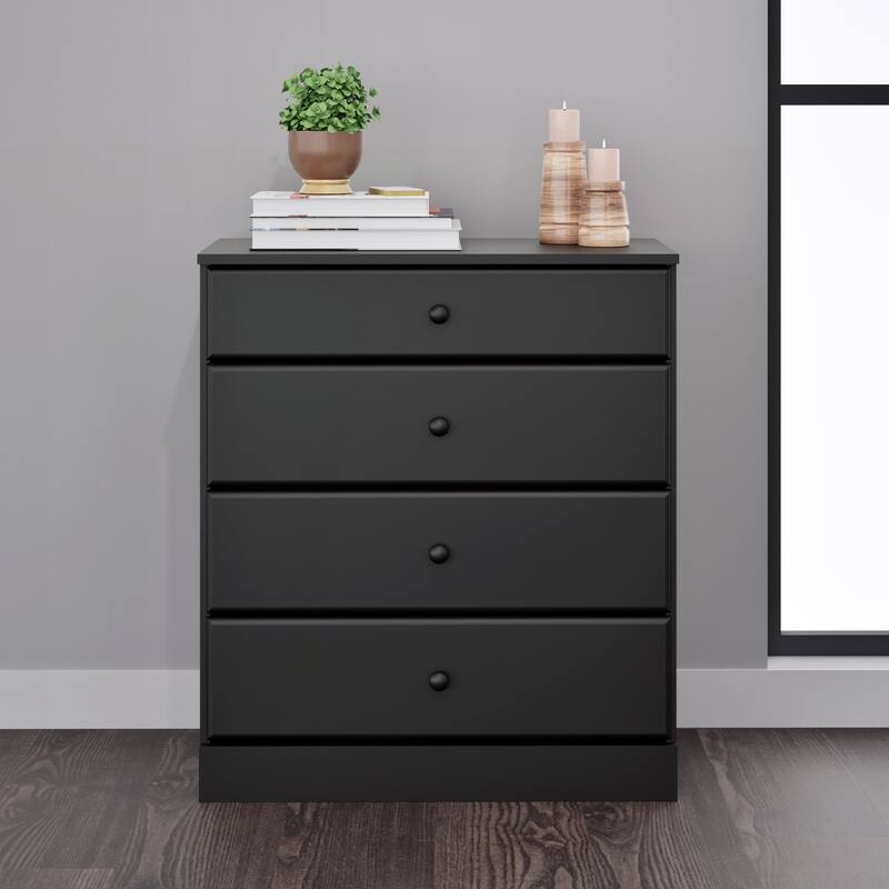 Prepac Astrid 4 Drawer Dresser for Bedroom, Chest of Drawers, Bedroom Furniture, Clothes Storage and Organizer