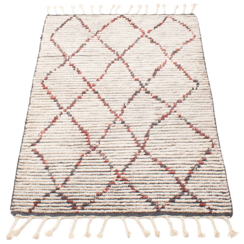 ECARPETGALLERY Hand-knotted Tangier Grey Wool Rug - 2'11 x 4'11